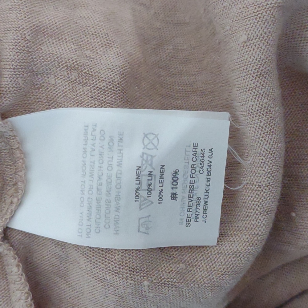 J. Crew 100% Linen Women's Gold Metallic V-Neck Lightweight Tee Shirt Size XS - Picture 9 of 13